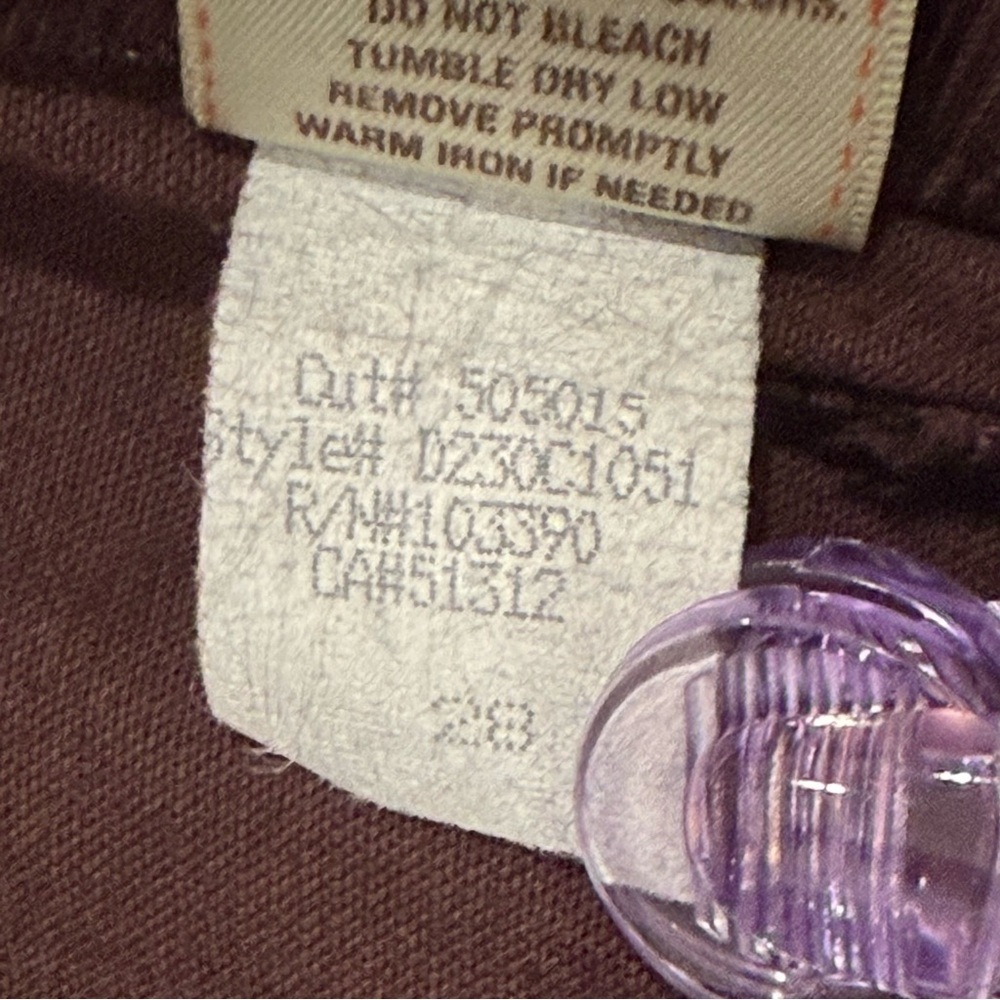 SOLD Vintage Dittos Corduroy Flare Pants Size 28 Brown Wide Leg Y2K Hippie - Picture 12 of 13